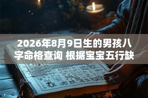 2026年8月9日生的男孩八字命格查询 根据宝宝五行缺失起名字 2026年8月9日生的男孩八字命格查询 根据宝宝五行缺失起名字