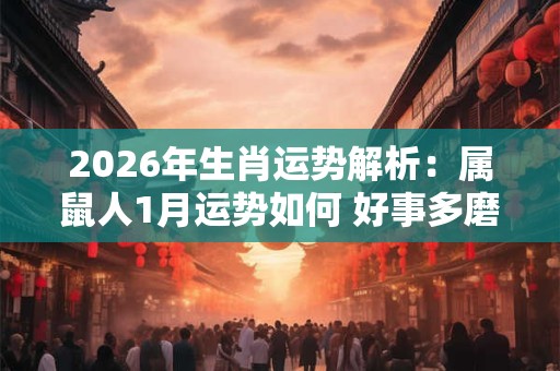 2026年生肖运势解析：属鼠人1月运势如何 好事多磨不要心急