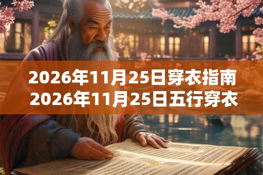 2026年11月25日穿衣指南 2026年11月25日五行穿衣 2026年11月25日穿衣指南 2026年11月25日五行穿衣