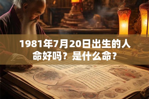1981年7月20日出生的人命好吗？是什么命？