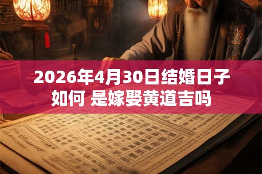2026年4月30日结婚日子如何 是嫁娶黄道吉吗 2026年4月30日结婚日子如何 是嫁娶黄道吉吗