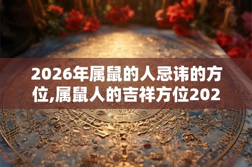 2026年属鼠的人忌讳的方位,属鼠人的吉祥方位2026