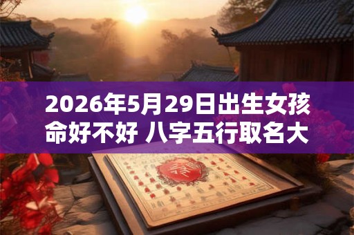 2026年5月29日出生女孩命好不好 八字五行取名大全