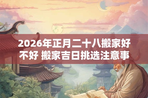 2026年正月二十八搬家好不好 搬家吉日挑选注意事项