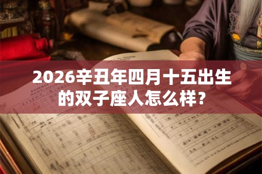 2026辛丑年四月十五出生的双子座人怎么样? 2026辛丑年四月十五出生的双子座人怎么样?