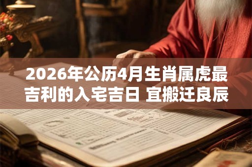 2026年公历4月生肖属虎最吉利的入宅吉日 宜搬迁良辰吉日