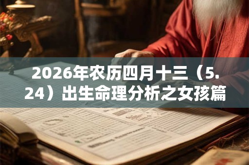 2026年农历四月十三(5.24)出生命理分析之女孩篇 2026年农历四月十三(5.24)出生命理分析之女孩篇