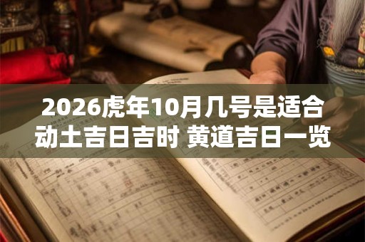 2026虎年10月几号是适合动土吉日吉时 黄道吉日一览表