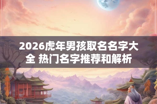 2026虎年男孩取名名字大全 热门名字推荐和解析