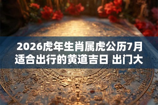 2026虎年生肖属虎公历7月适合出行的黄道吉日 出门大吉日
