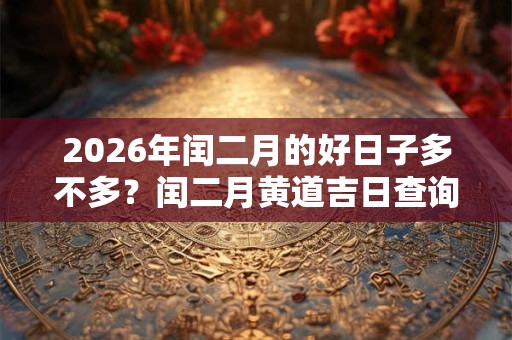 2026年闰二月的好日子多不多？闰二月黄道吉日查询