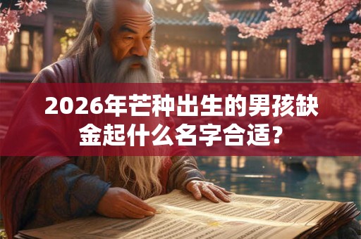 2026年芒种出生的男孩缺金起什么名字合适？
