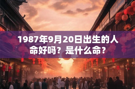 1987年9月20日出生的人命好吗?是什么命? 1987年9月20日出生的人命好吗?是什么命?