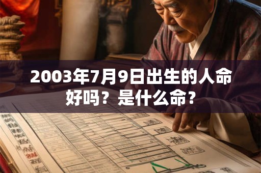 2003年7月9日出生的人命好吗？是什么命？