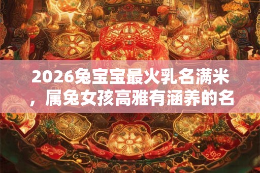 2026兔宝宝最火乳名满米，属兔女孩高雅有涵养的名字