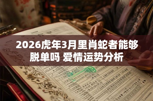 2026虎年3月里肖蛇者能够脱单吗 爱情运势分析