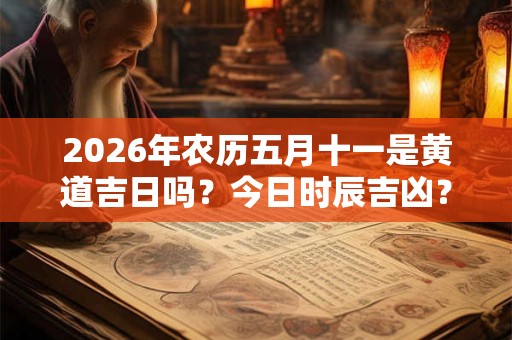 2026年农历五月十一是黄道吉日吗?今日时辰吉凶? 2026年农历五月十一是黄道吉日吗?今日时辰吉凶?