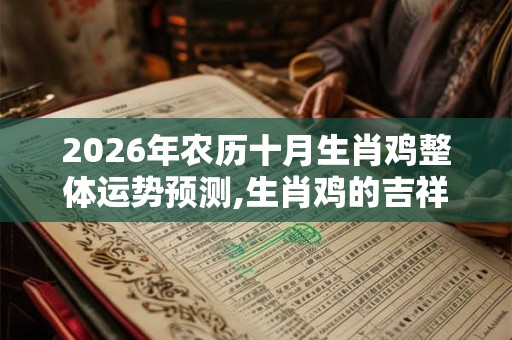 2026年农历十月生肖鸡整体运势预测,生肖鸡的吉祥数字是什么