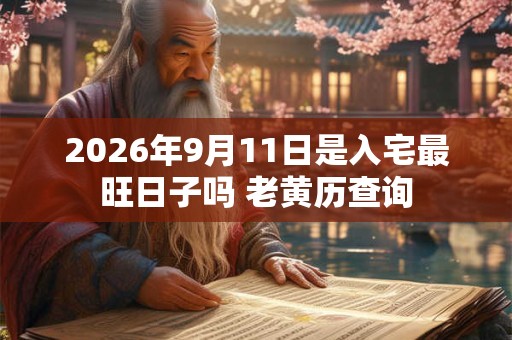 2026年9月11日是入宅最旺日子吗 老黄历查询