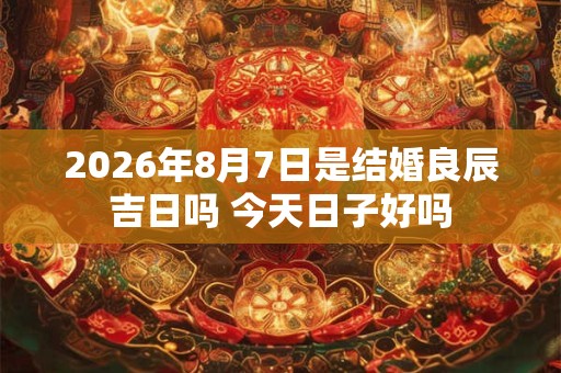 2026年8月7日是结婚良辰吉日吗 今天日子好吗