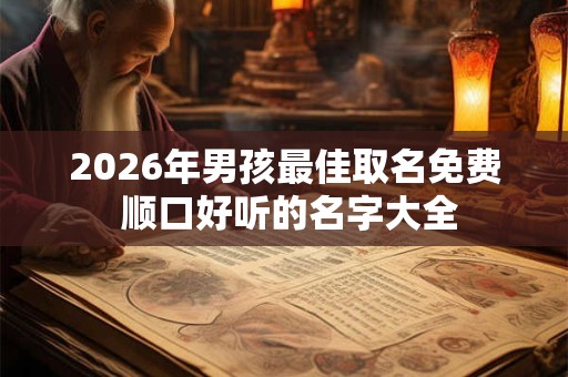 2026年男孩最佳取名免费 顺口好听的名字大全