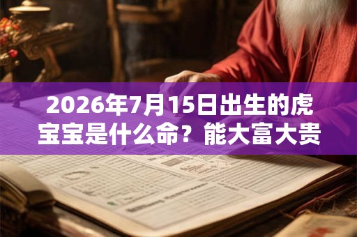 2026年7月15日出生的虎宝宝是什么命?能大富大贵吗? 2026年7月15日出生的虎宝宝是什么命?能大富大贵吗?
