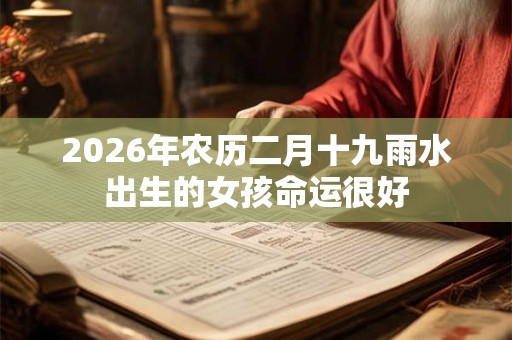2026年农历二月十九雨水出生的女孩命运很好