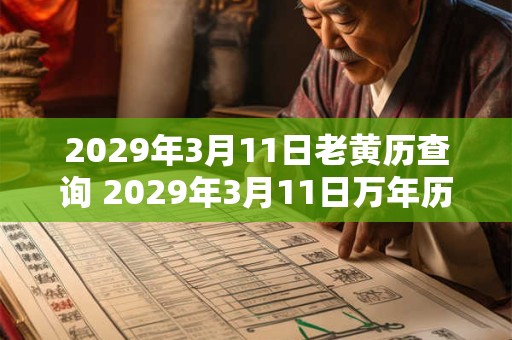 2029年3月11日老黄历查询 2029年3月11日万年历黄道吉日