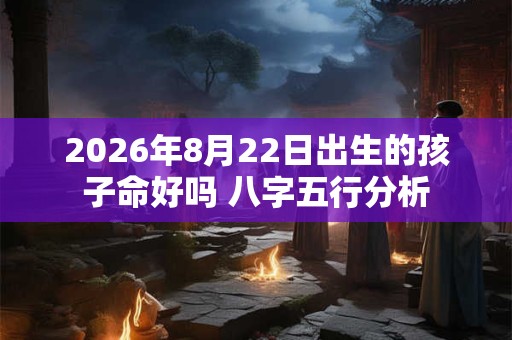 2026年8月22日出生的孩子命好吗 八字五行分析