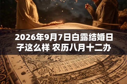 2026年9月7日白露结婚日子这么样 农历八月十二办喜事好吗