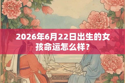 2026年6月22日出生的女孩命运怎么样？