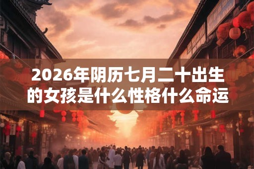 2026年阴历七月二十出生的女孩是什么性格什么命运? 2026年阴历七月二十出生的女孩是什么性格什么命运?