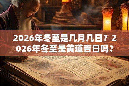 2026年冬至是几月几日？2026年冬至是黄道吉日吗？卦象如何？