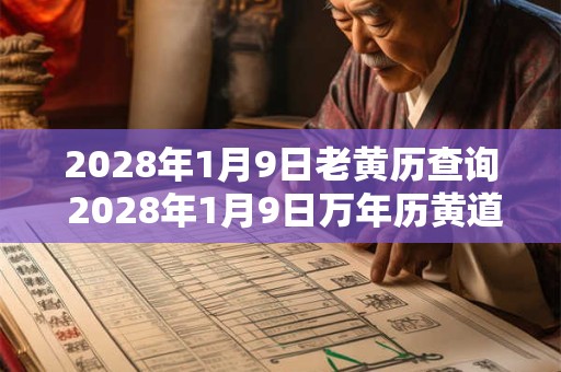 2028年1月9日老黄历查询 2028年1月9日万年历黄道吉日