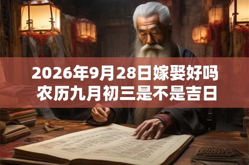 2026年9月28日嫁娶好吗 农历九月初三是不是吉日