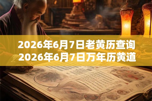 2026年6月7日老黄历查询 2026年6月7日万年历黄道吉日
