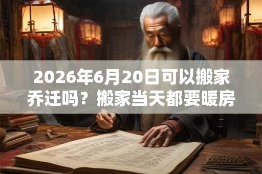 2026年6月20日可以搬家乔迁吗?搬家当天都要暖房吗? 2026年6月20日可以搬家乔迁吗?搬家当天都要暖房吗?