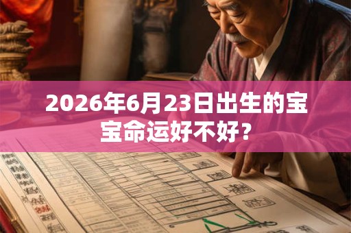 2026年6月23日出生的宝宝命运好不好？