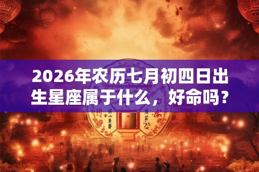 2026年农历七月初四日出生星座属于什么,好命吗? 2026年农历七月初四日出生星座属于什么,好命吗?