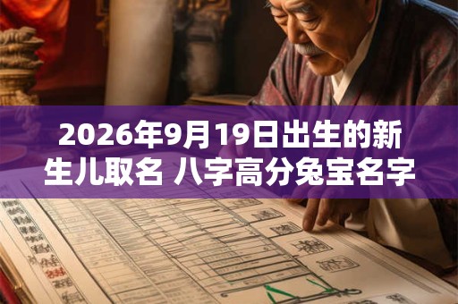 2026年9月19日出生的新生儿取名 八字高分兔宝名字 2026年9月19日出生的新生儿取名 八字高分兔宝名字