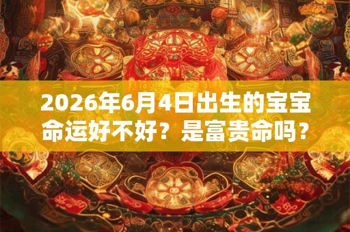 2026年6月4日出生的宝宝命运好不好?是富贵命吗? 2026年6月4日出生的宝宝命运好不好?是富贵命吗?