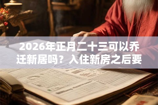 2026年正月二十三可以乔迁新居吗?入住新房之后要做什么? 2026年正月二十三可以乔迁新居吗?入住新房之后要做什么?
