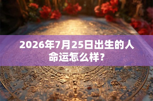 2026年7月25日出生的人命运怎么样？