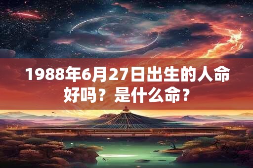 1988年6月27日出生的人命好吗？是什么命？