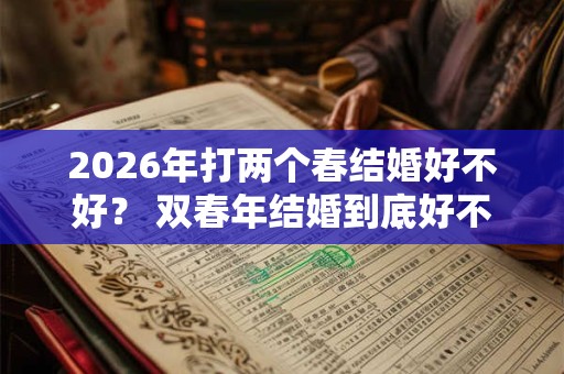 2026年打两个春结婚好不好? 双春年结婚到底好不好 2026年打两个春结婚好不好? 双春年结婚到底好不好