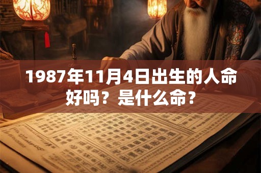 1987年11月4日出生的人命好吗？是什么命？