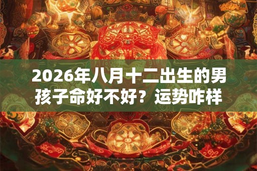2026年八月十二出生的男孩子命好不好？运势咋样