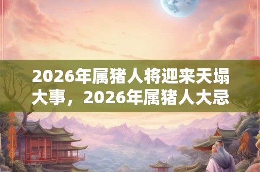 2026年属猪人将迎来天塌大事,2026年属猪人大忌 2026年属猪人将迎来天塌大事,2026年属猪人大忌