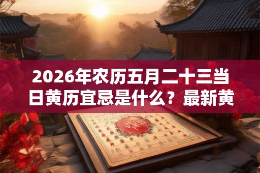 2026年农历五月二十三当日黄历宜忌是什么?最新黄历查询 2026年农历五月二十三当日黄历宜忌是什么?最新黄历查询