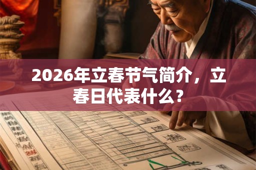 2026年立春节气简介，立春日代表什么？